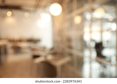 Blurred view of beautiful modern cafe interior - Shutterstock ID 2283976341
