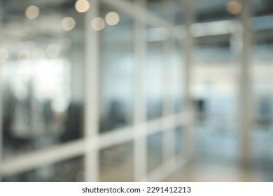 Blurred view of empty corridor in company - Powered by Shutterstock