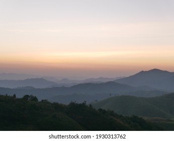 blurred view of mountain range
