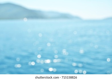 Blurred Water Background. Mediterranean Sea. 