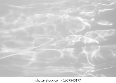 Blurred Water texture overlay effect for photo and mockups. Organic drop diagonal shadow and light caustic effect on a white wall. Shadows for natural light effects - Shutterstock ID 1687543177