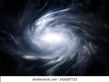 Blurred Whirlwind in the Dark Storm Clouds