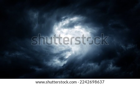 Blurred Whirlwind in the Dramatic Stormy Clouds