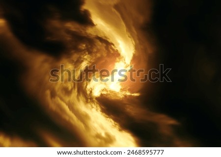 Blurred Whirlwind in the Dramatic Stormy Clouds