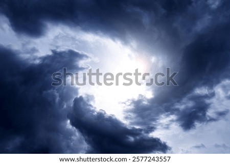 Blurred Whirlwind in the Dramatic Stormy Clouds