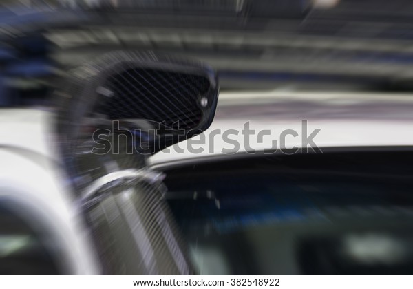 Blurred Zoom at 4x4 car airduct in Car show\
event at Bangkok, Thailand. This a open event no need press\
credentials required.