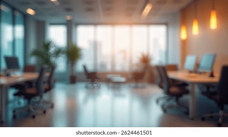 Blurring the Background in a Modern Office Interior