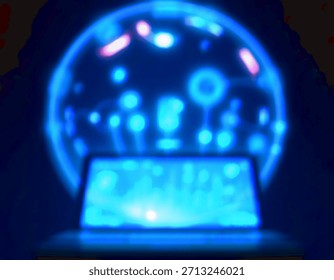 The blurring of the image of technology use.