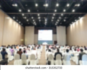 The Blurring Of The Large Conference Room .