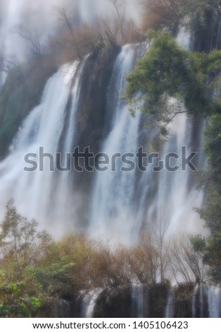 blurring Tee Lor Su waterfall, Umphang, Tak, Thailand.