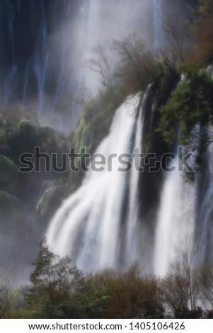 blurring Tee Lor Su waterfall, Umphang, Tak, Thailand.