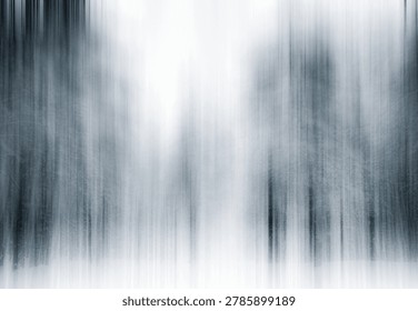 Blurring vertical lines creating an abstract winter forest effect, representing speed, technology, and fresh digital concepts