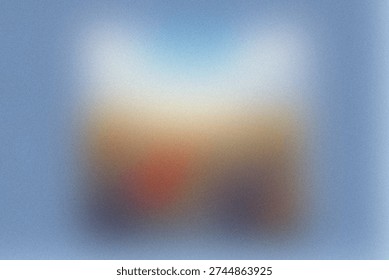 Blurry abstract composition with gradient and indistinct shapes blending into hues of blue and brown