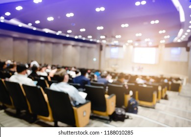 Blurry of auditorium for shareholders' meeting or seminar event. - Shutterstock ID 1188010285