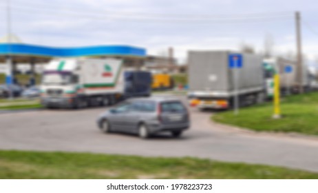 Blurry background with bokeh elements in a creative car-themed story. Photo for poster design, banner design, and creative design. Stock content.