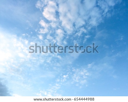 Blurry Background Clear Blue Sky Clouds Stock Photo Edit