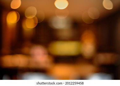 Blurry Background Of A Restaurant, Great For Text Backgrounds, Video Backgrounds And Illustrations 