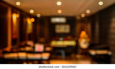 Blurry Background Of A Restaurant, Great For Text Backgrounds, Video Backgrounds And Illustrations 