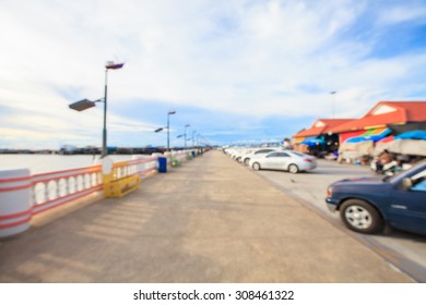 Blurry Car Park At The Beach