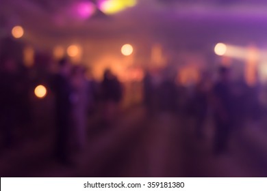 Blurry Cocktail Party With People Background