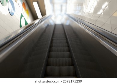 Blurry electronic stair or elevator background 
