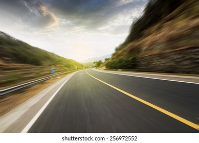 Blurry Forest Road