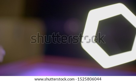 Blurry geometric shape and background. Abstract figure, blurred background.