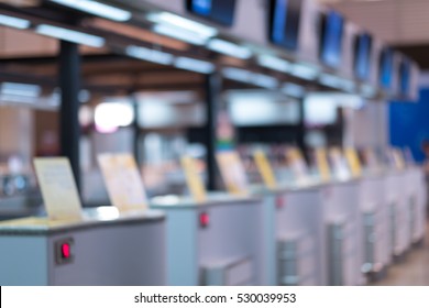 Blurry image of Airport check in terminal