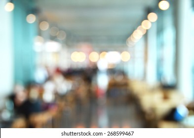 Blurry image of a cafe interrior