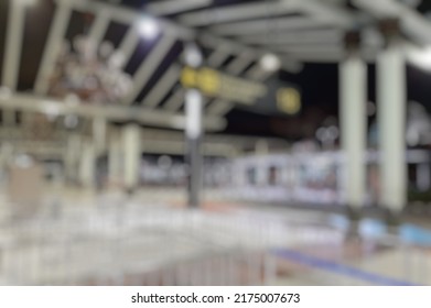 Blurry Night Atmosphere At Soekarno-Hatta Airport Terminal 1