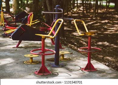 Blurry Old Instrument In Playground