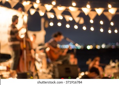 Blurry Photo Band Music At Bar & Restaurant