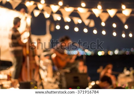 blurry photo band music at bar & restaurant
