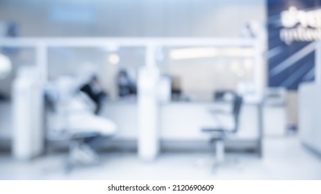 Blurry Photo Cashier Counter In Hospital