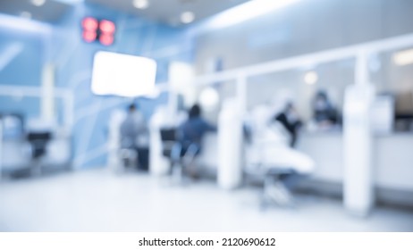 Blurry Photo Cashier Counter In Hospital