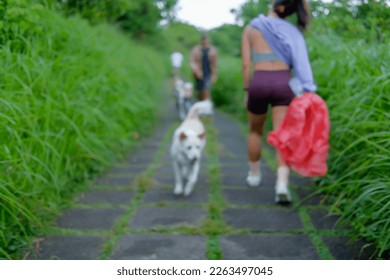 Blurry photo at tracking park in Bali. - Shutterstock ID 2263497045