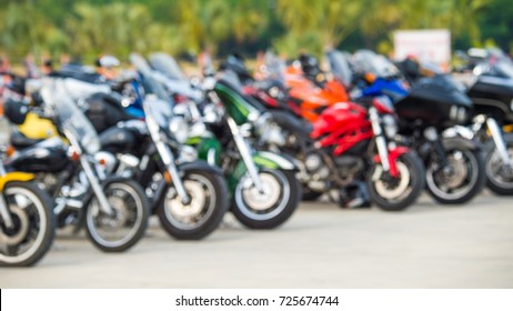 Blurry showroom motorcycle background