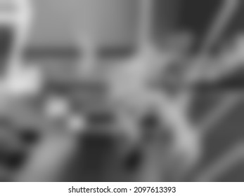 Blurry Space Art Design in Monochrome