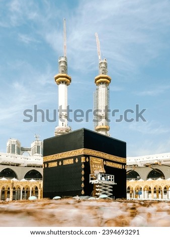 Blurry Tawaf around the Kaaba – a powerful symbol of continuous devotion and unity in Mecca.