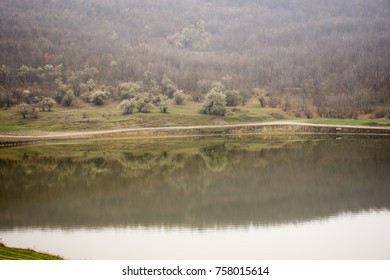 Blurry water reflection