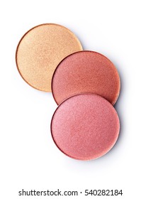 Blush or face powder isolated on white background