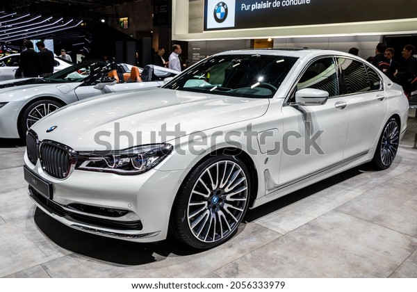 BMW 7-Series car showcased at the\
Paris Motor Show. Paris, France - October 2,\
2018.\
