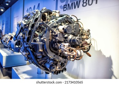 BMW-Flugzeug 801 Motor, 1944 im BMW Museum: München, Deutschland - 14. September 2018