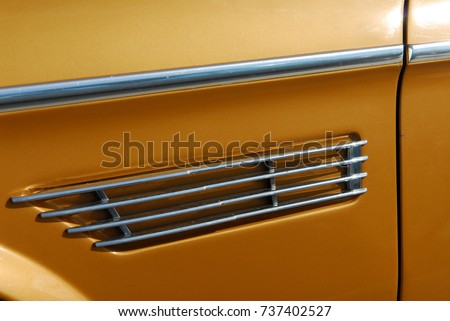 BMW E9 3.0 cs. side detail. German classic car