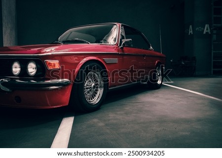 Bmw E9 in parking lot