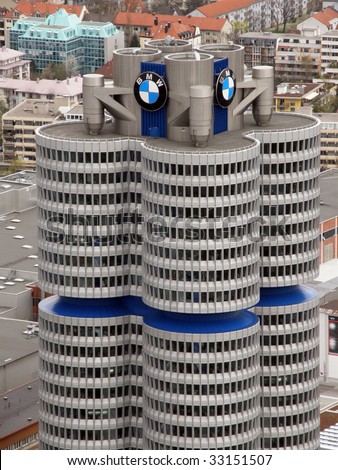 The BMW museum center in Munich. Germany.