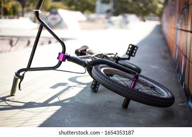 Bmx Bike On Skatepark Ground Urban