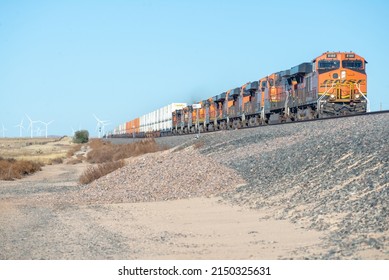 BNSF train with freight cars near Vaugn New Mexico taken October 13 2019 455 pm