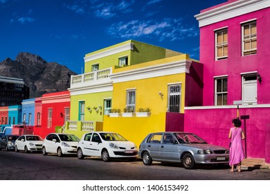 Bo Kaap District In Cape Town, South Africa
