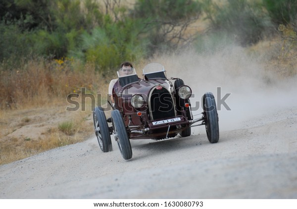 Boadilla del\
Monte, Madrid, Spain.01/20/2020.\
The Bugatti Type 35 \'Grand Prix\
is ​​a sports car from the second half of the 1920s developed by\
the French car manufacturer\
Bugatti